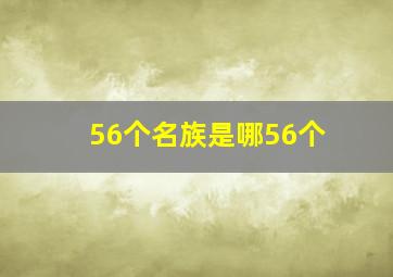 56个名族是哪56个