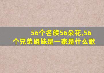 56个名族56朵花,56个兄弟姐妹是一家是什么歌