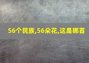 56个民族,56朵花,这是哪首