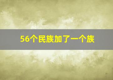 56个民族加了一个族