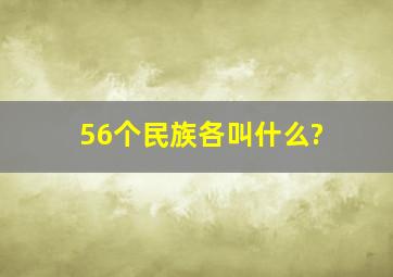 56个民族各叫什么?