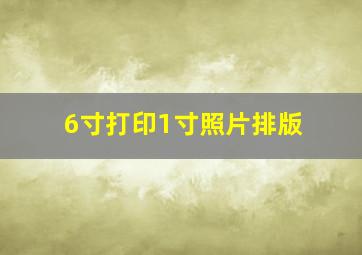 6寸打印1寸照片排版