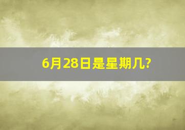 6月28日是星期几?