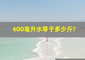 600毫升水等于多少斤?