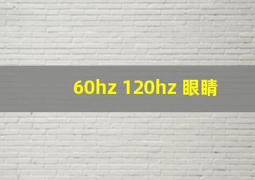 60hz 120hz 眼睛