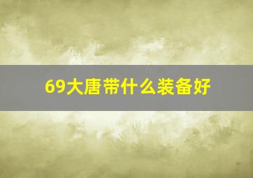 69大唐带什么装备好