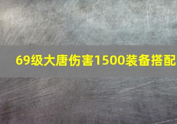 69级大唐伤害1500装备搭配