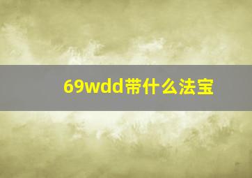 69wdd带什么法宝