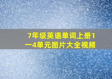 7年级英语单词上册1一4单元图片大全视频