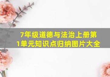 7年级道德与法治上册第1单元知识点归纳图片大全