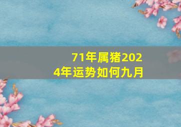 71年属猪2024年运势如何九月