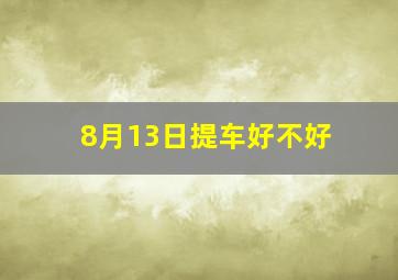 8月13日提车好不好