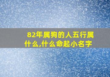 82年属狗的人五行属什么,什么命起小名字