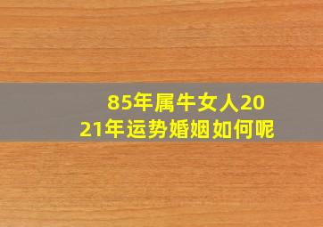 85年属牛女人2021年运势婚姻如何呢