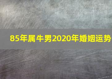 85年属牛男2020年婚姻运势