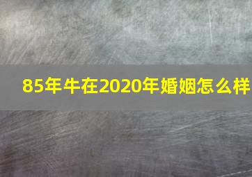 85年牛在2020年婚姻怎么样