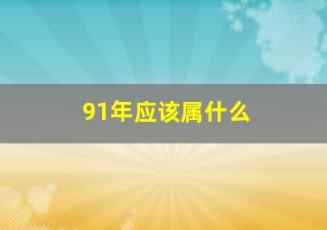 91年应该属什么