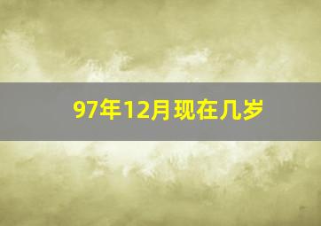 97年12月现在几岁