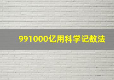 991000亿用科学记数法