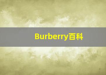 Burberry百科