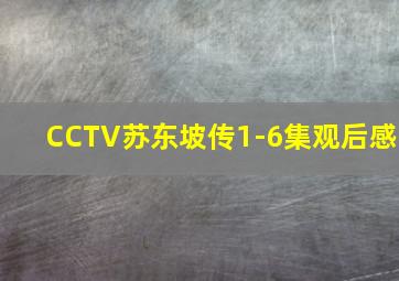 CCTV苏东坡传1-6集观后感