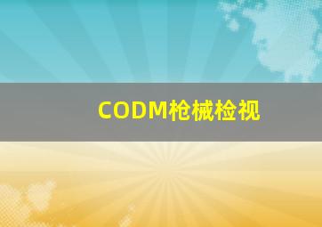 CODM枪械检视