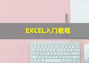 EXCEL入门教程