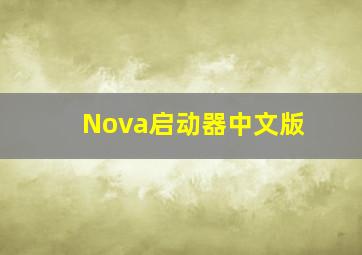 Nova启动器中文版