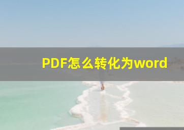 PDF怎么转化为word