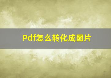 Pdf怎么转化成图片