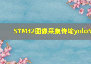 STM32图像采集传输yolo5