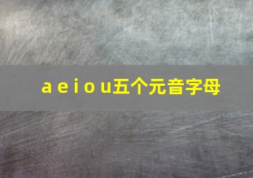 a e i o u五个元音字母