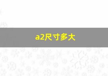 a2尺寸多大