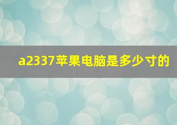 a2337苹果电脑是多少寸的