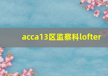 acca13区监察科lofter