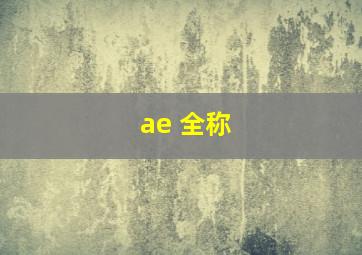 ae 全称