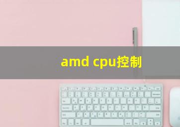 amd cpu控制