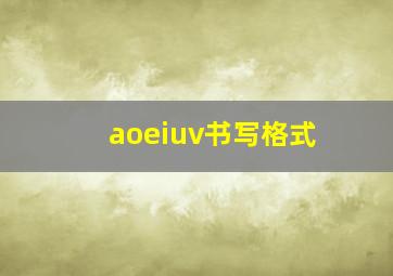 aoeiuv书写格式