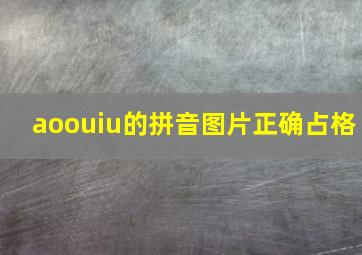 aoouiu的拼音图片正确占格