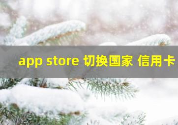 app store 切换国家 信用卡