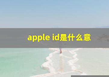 apple id是什么意