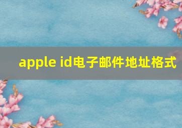 apple id电子邮件地址格式