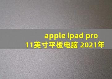 apple ipad pro 11英寸平板电脑 2021年