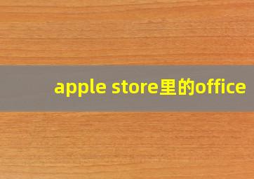 apple store里的office