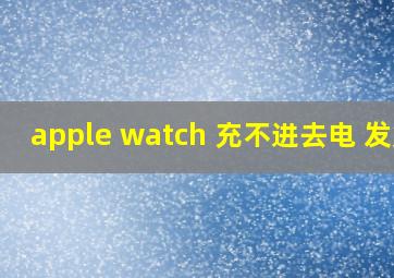 apple watch 充不进去电 发烫