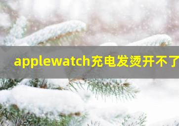 applewatch充电发烫开不了机