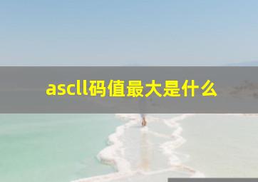 ascll码值最大是什么