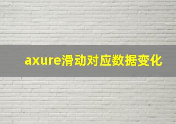 axure滑动对应数据变化