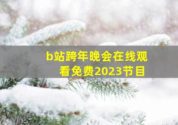 b站跨年晚会在线观看免费2023节目