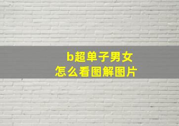 b超单子男女怎么看图解图片